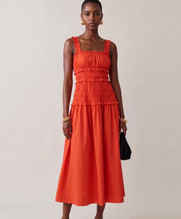 few moda Dresses & Skirts - New O.P.T  Freya Cotton burnt orange Dress O.P.T sz XS